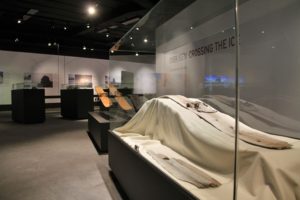 Brearkeologiske utstillinger, her fra Norsk Fjellsenter i Lom