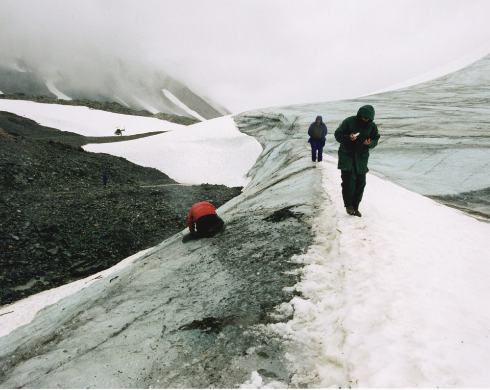 View of the glacial edge high in the Tatsenshini where Kwäday Dän Ts’ìnchi was found in 1999Al Mackie