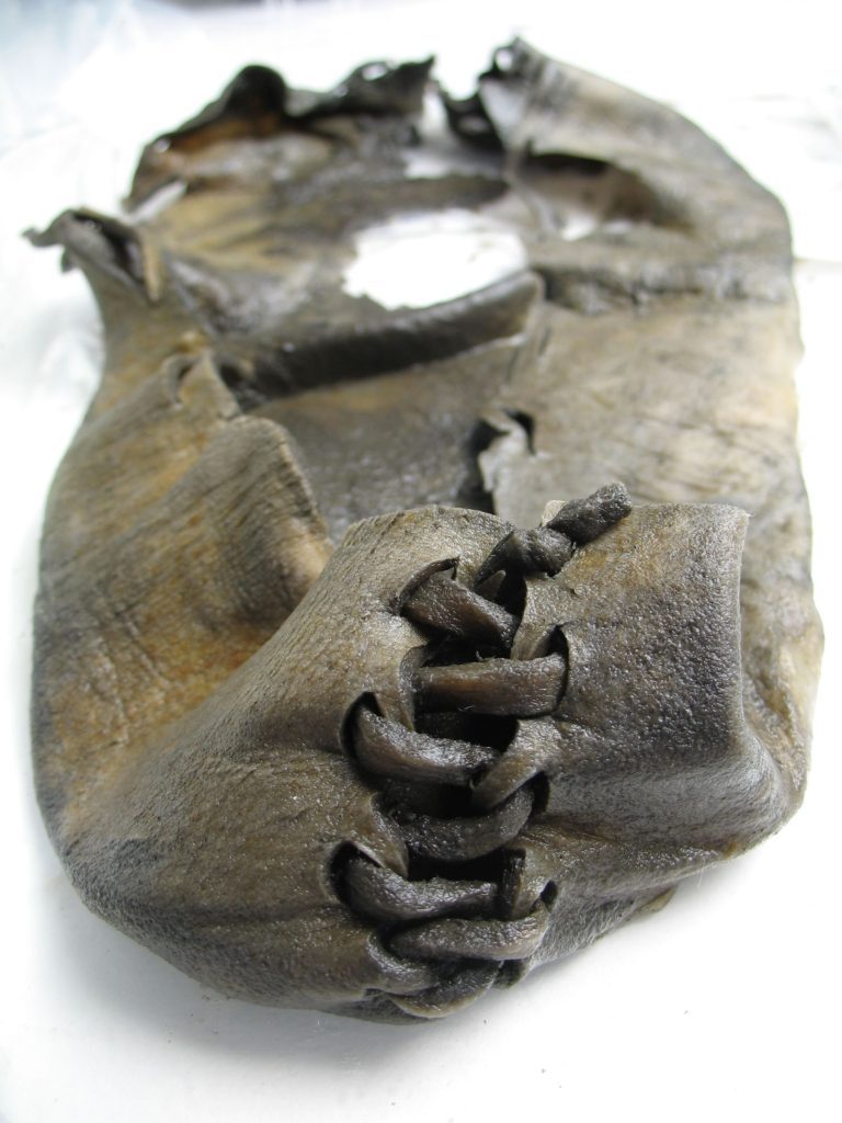 A Broze Age shoe, found by Reidar in 2006.