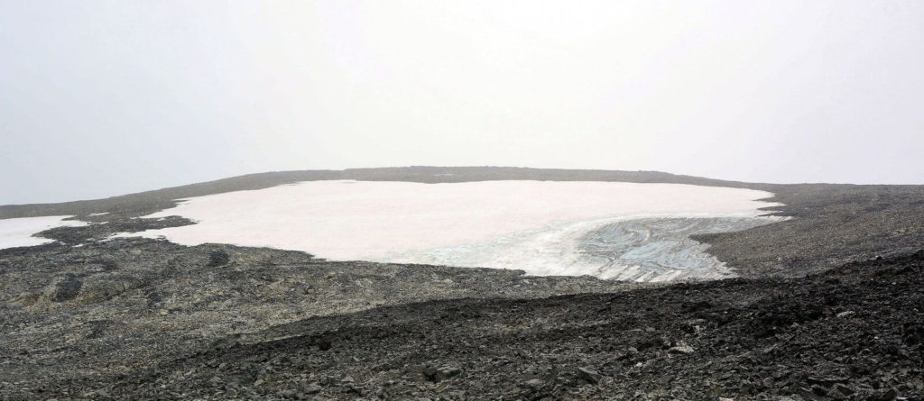 A melting ice patch