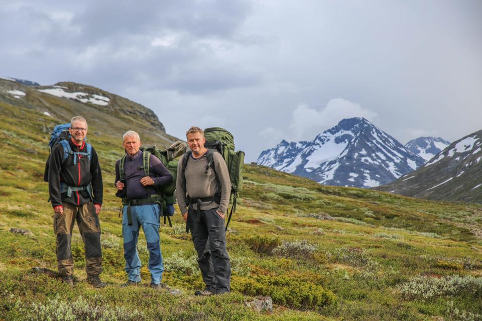 Espen and two other members from Secrets of the Ice, getting ready to explore a mountains route crossing a glacier.