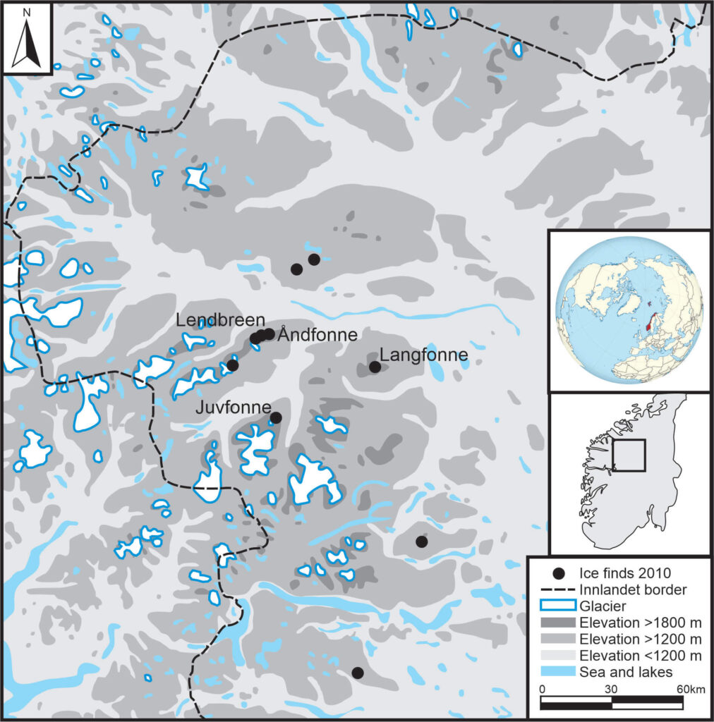 Map of the key sites investigated in 2010